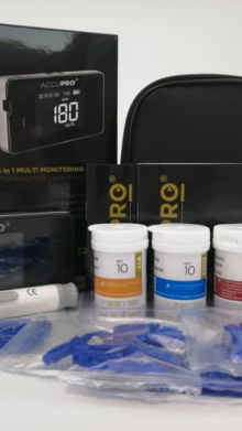 ACCUPRO 4 IN 1 ALAT CEK GULA DARAH, KOLESTEROL, ASAM URAT, HEMOGLOBIN