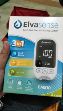 ALAT CEK 3IN1 ELVASENSE (CEK KADAR GULA KOLESTROL DAN ASAM URAT)