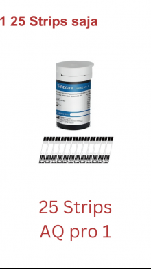 ALAT UKUR CEK GULA DARAH INSTANT SINOCARE SAFE AQ PRO I + STRIP - + 25 STRIP