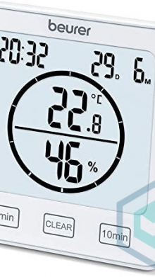 BEURER THERMOMETER HYGROMETER WITH TIMER HM 22
