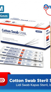 COTTON STERIL ONEMED ISI 100 PCS - M
