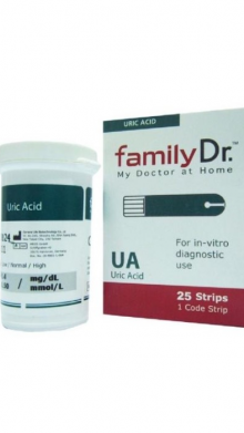 FAMILY DR STRIP CEK ASAM URAT ISI 25 TEST STRIP