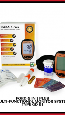 FORA - 6IN1 ALAT CEK KOLESTROL / GULA / ASAM URAT / KETON / HB / HCT