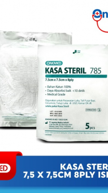 KASA STERIL 785 ONEMED 7.5X7.5CM 8 PLY 5 PCS