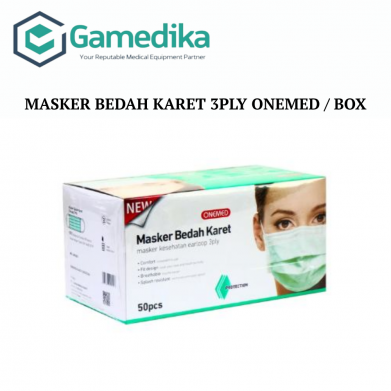 MASKER BEDAH KARET 3PLY ONEMED / BOX