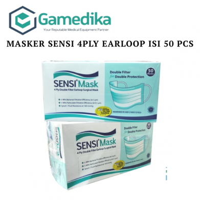 Masker sensi 4ply Earloop isi 50 pcs