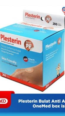 PLESTERIN BULAT PE ANTI AIR COKLAT ONEMED BOX ISI 200PCS