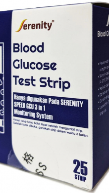 SERENITY BLOOD GLUCOSE TEST STRIP ISI 25 PCS