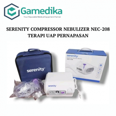 SERENITY COMPRESSOR NEBULIZER NEC-208 TERAPI UAP PERNAPASAN
