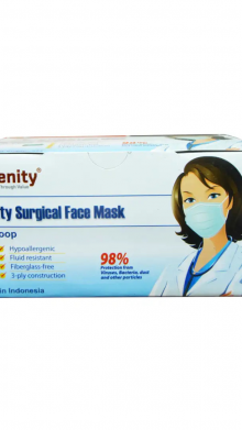 SERENITY SURGICAL FACE MASK TIE ON ISI 50 PCS