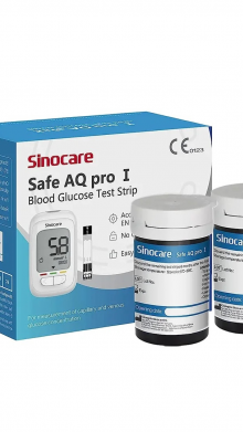SINOCARE SAFE AQ PRO I STRIP  TEST GULA DARAH ISI 50 STRIP